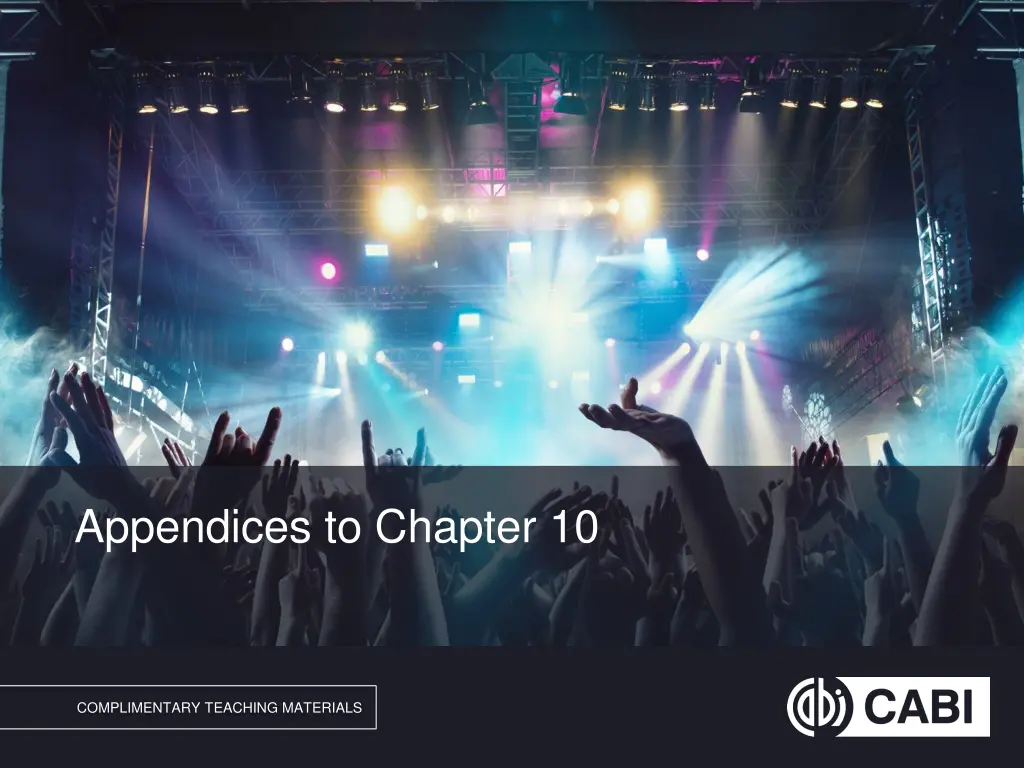 appendices to chapter 10