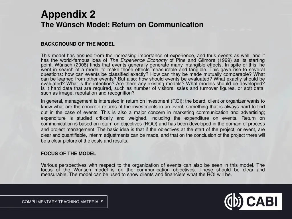 appendix 2 the w nsch model return