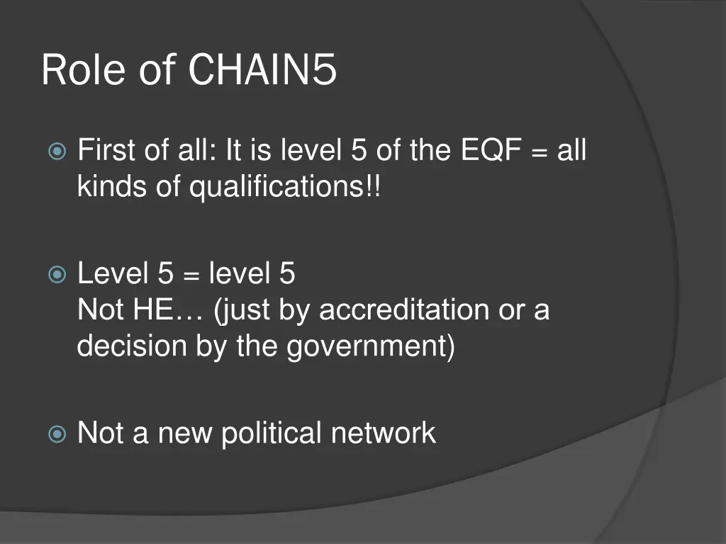 role of chain5