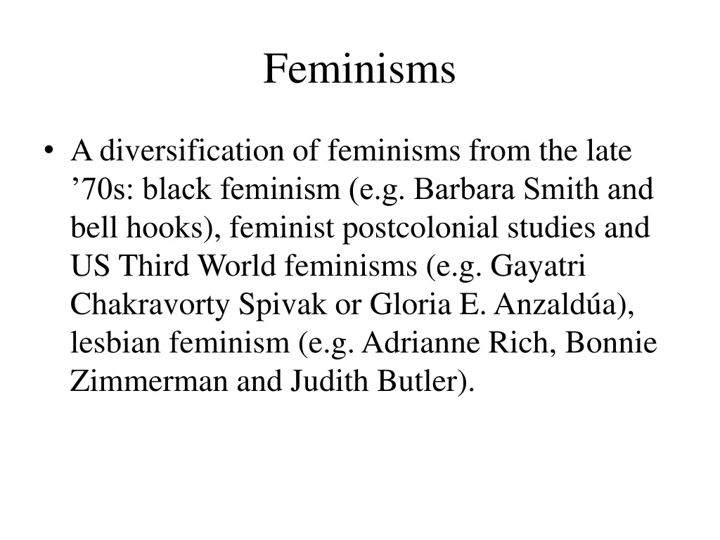 feminisms