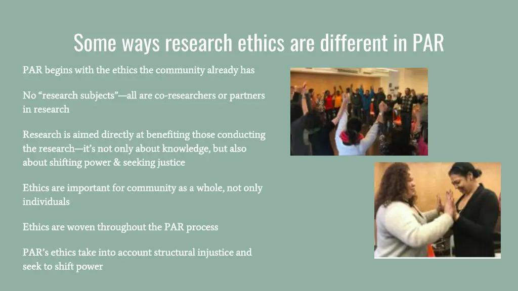 some ways research ethics are different in par