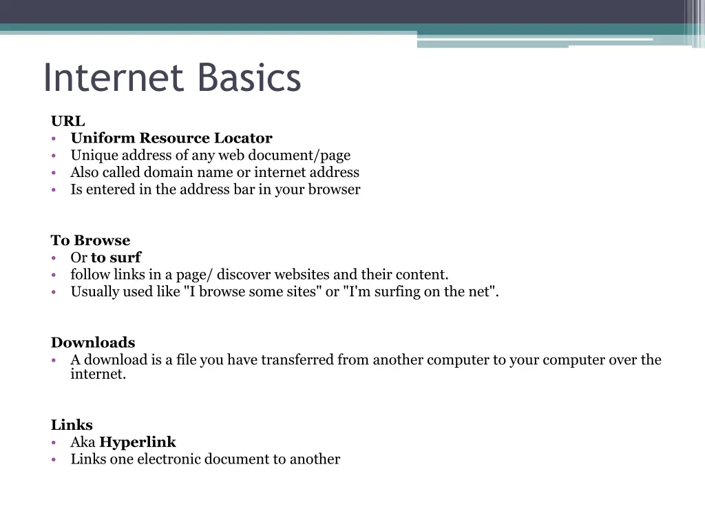 internet basics