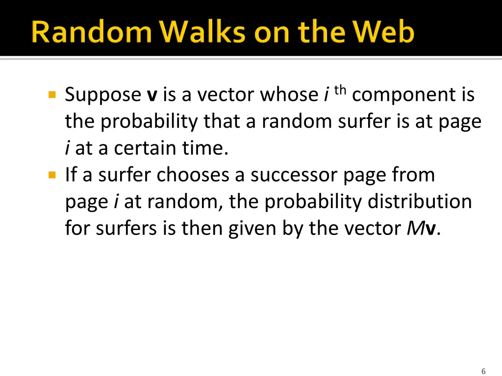 suppose v is a vector whose i th component