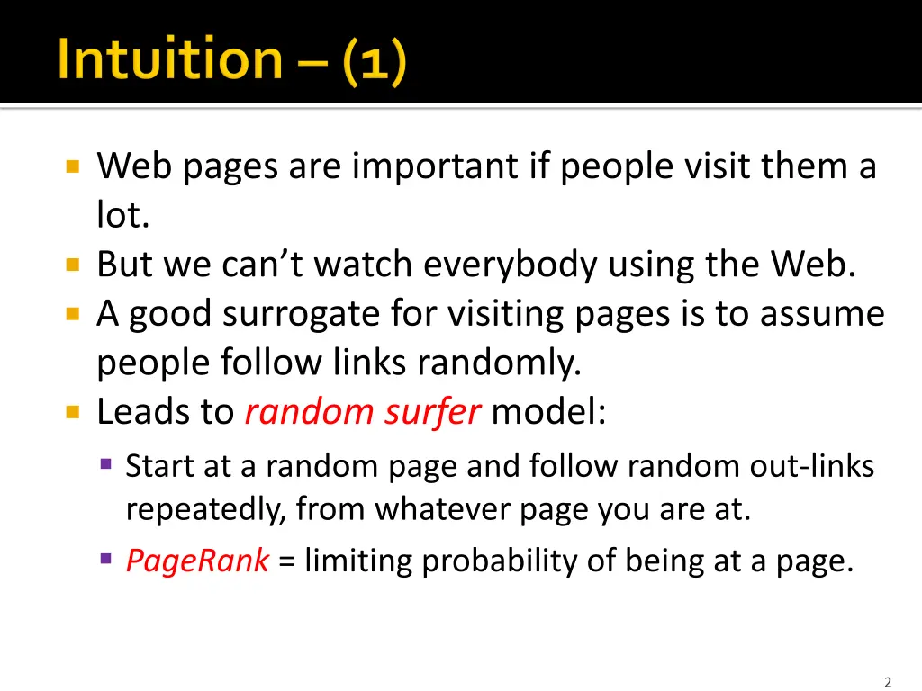 web pages are important if people visit them