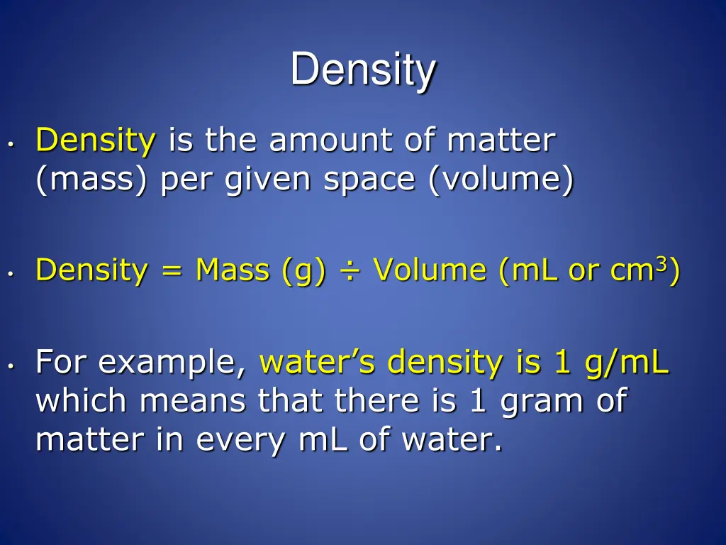 density