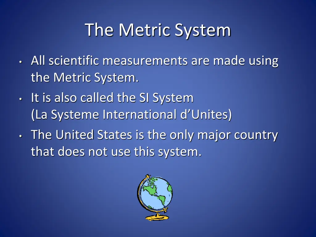 the metric system 1