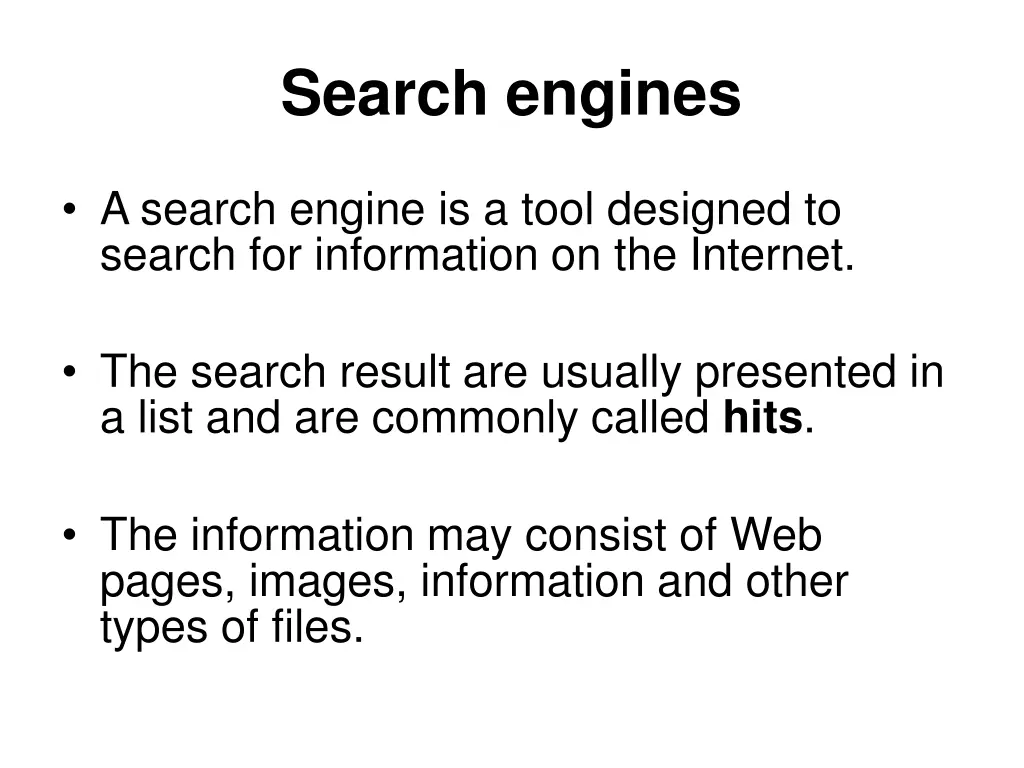 search engines