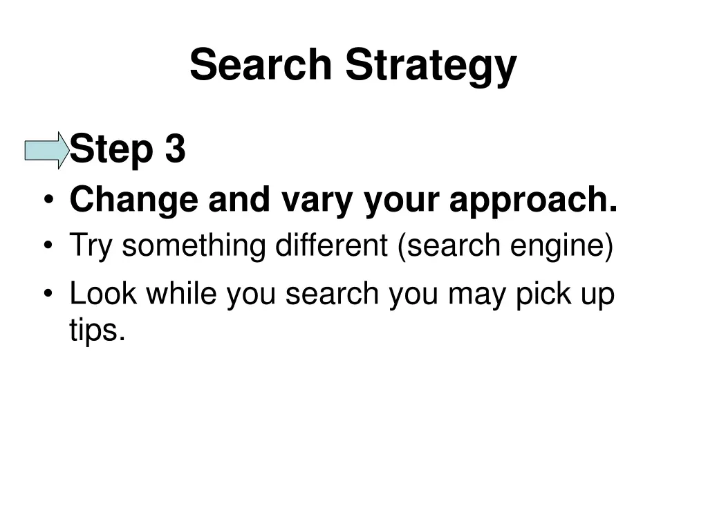 search strategy 3