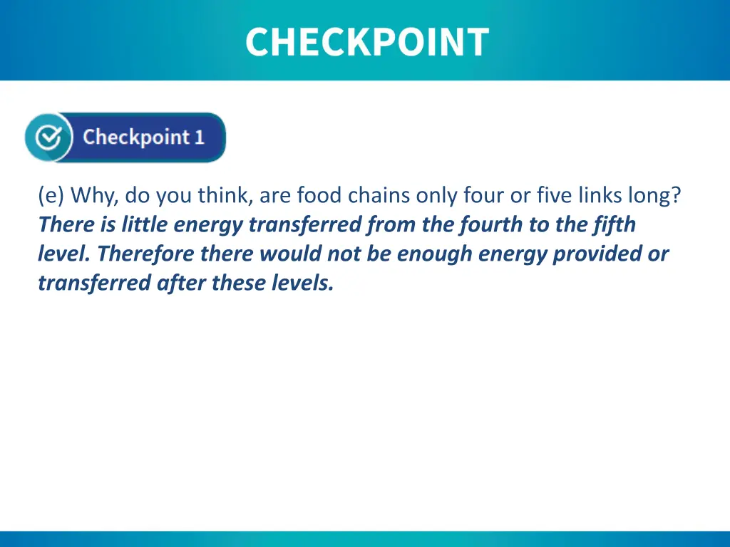 e why do you think are food chains only four