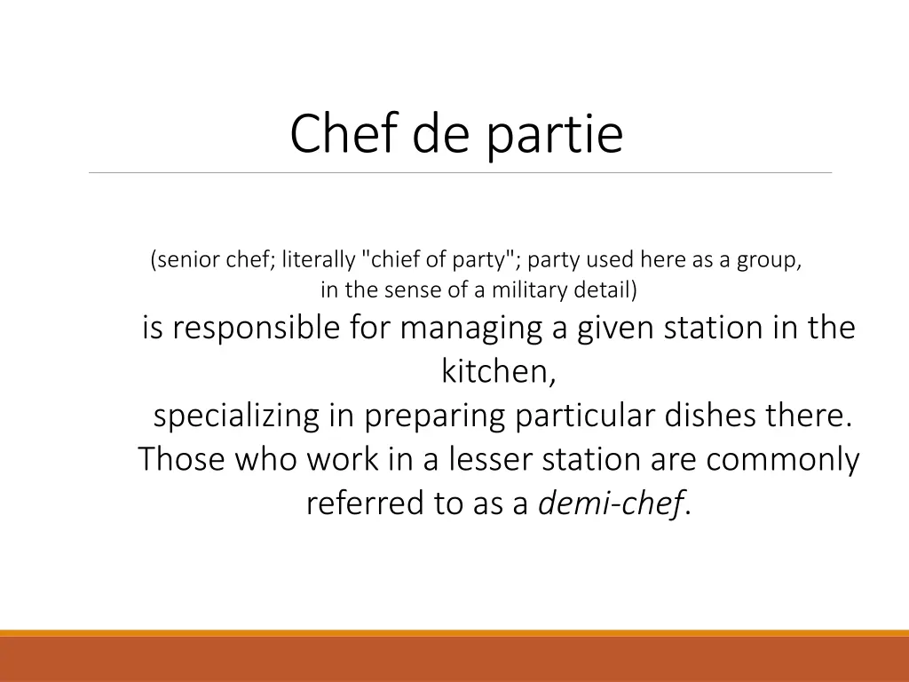 chef de partie