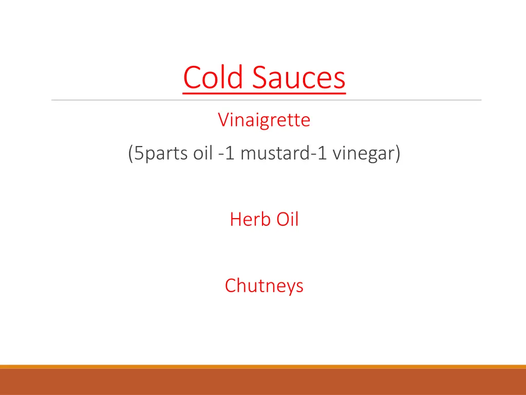 cold sauces 1