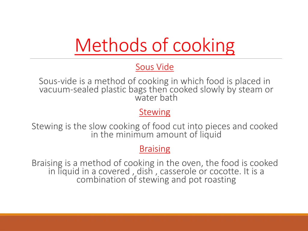 methods of cooking 1