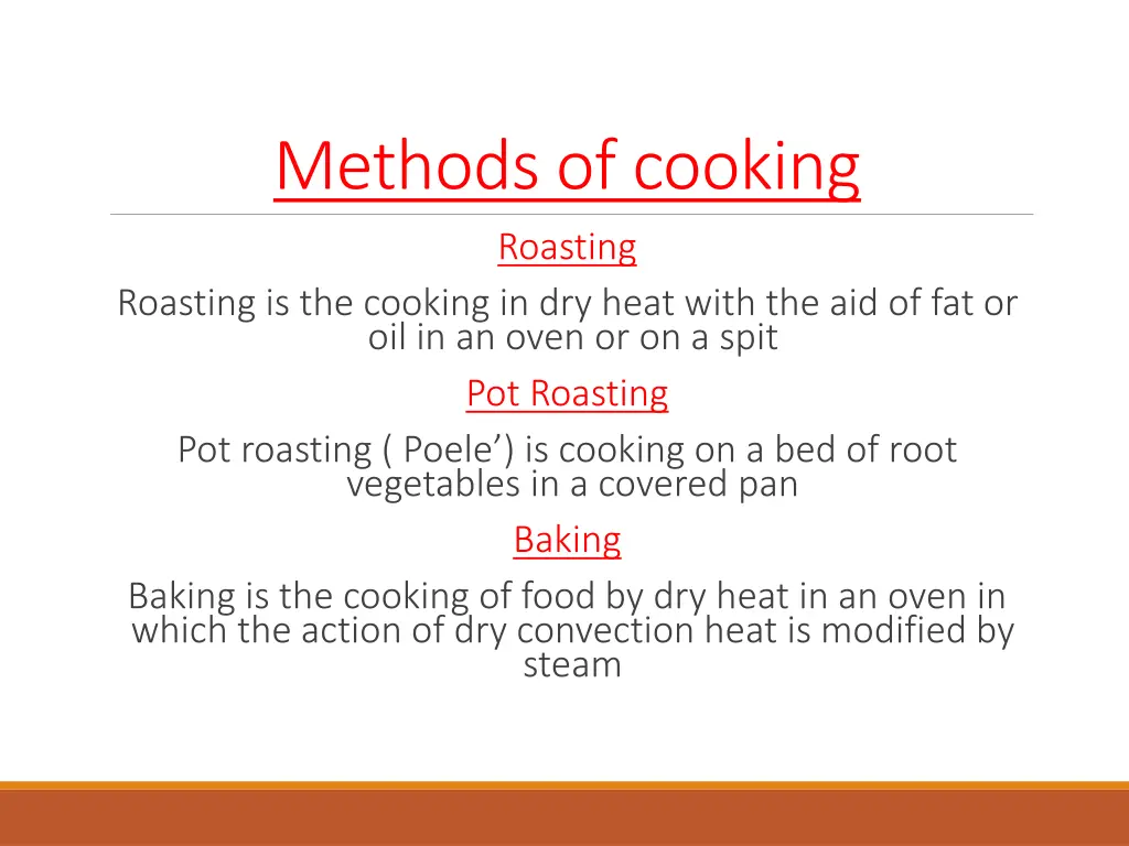 methods of cooking 2