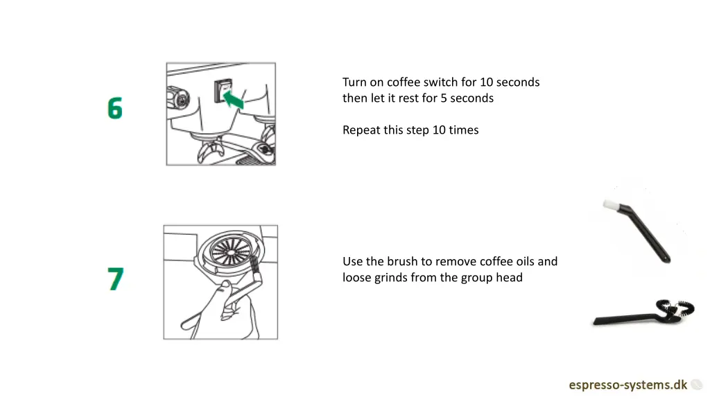 turn on coffee switch for 10 seconds then 1