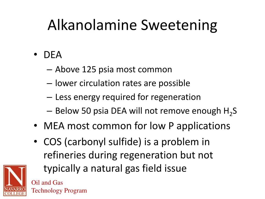 alkanolamine sweetening 2