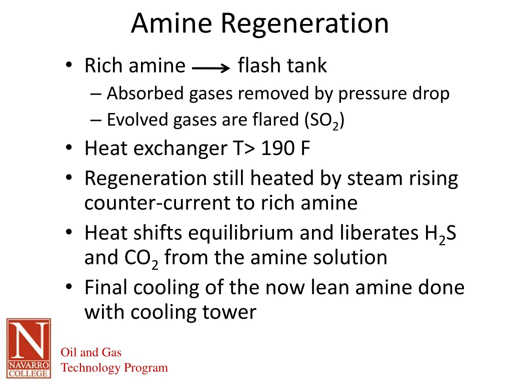 amine regeneration rich amine flash tank absorbed