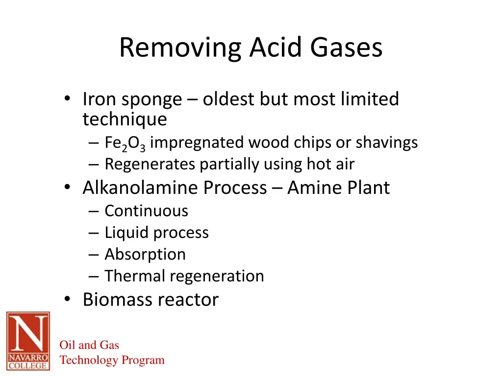 removing acid gases