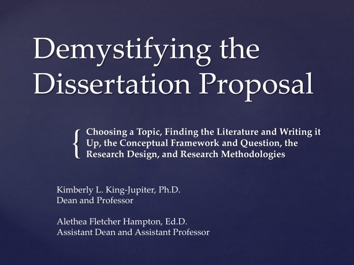 demystifying the dissertation proposal