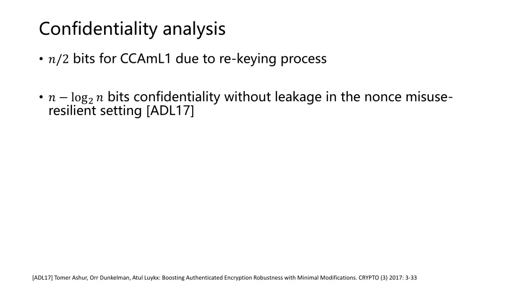 confidentiality analysis