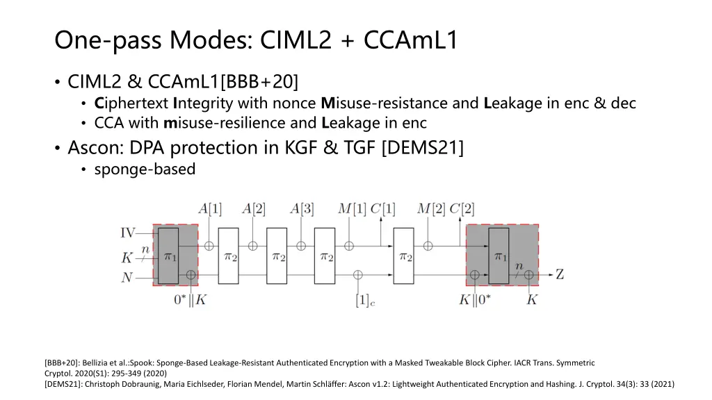 one pass modes ciml2 ccaml1