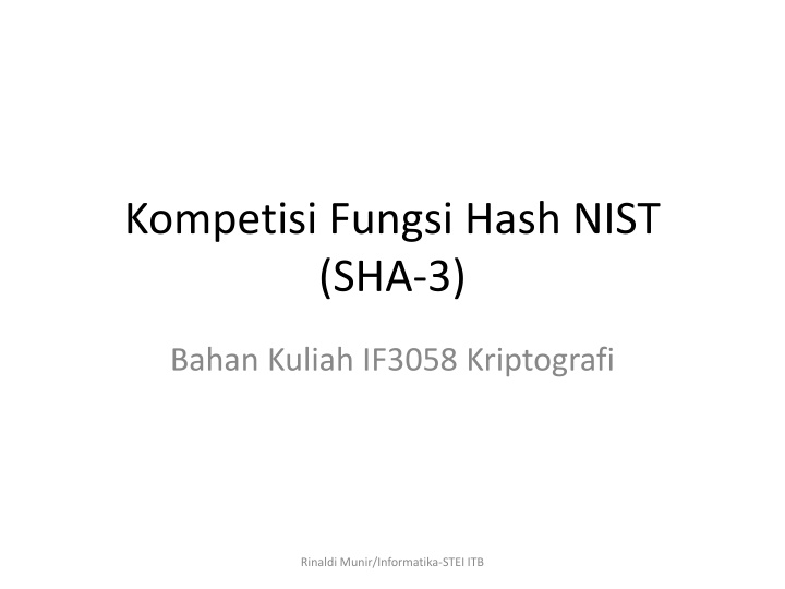 kompetisi fungsi hash nist sha 3