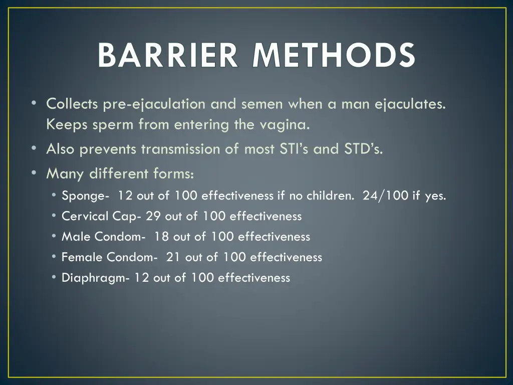 barrier methods 1