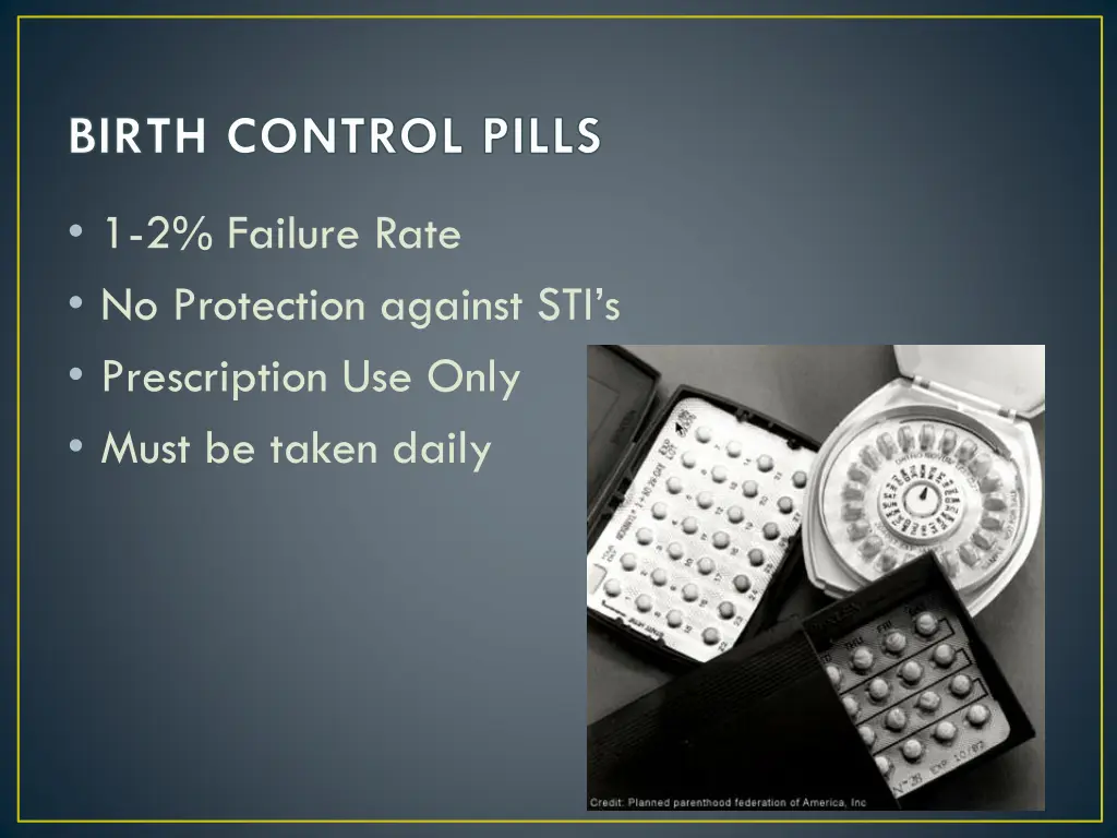 birth control pills