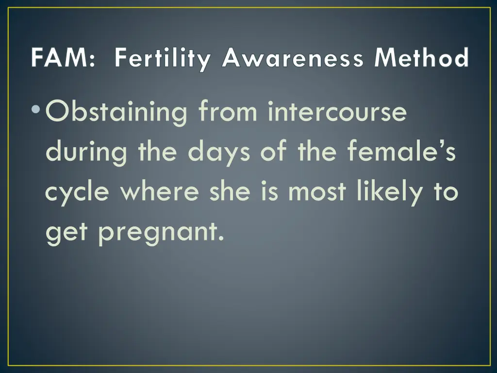 fam fertility awareness method