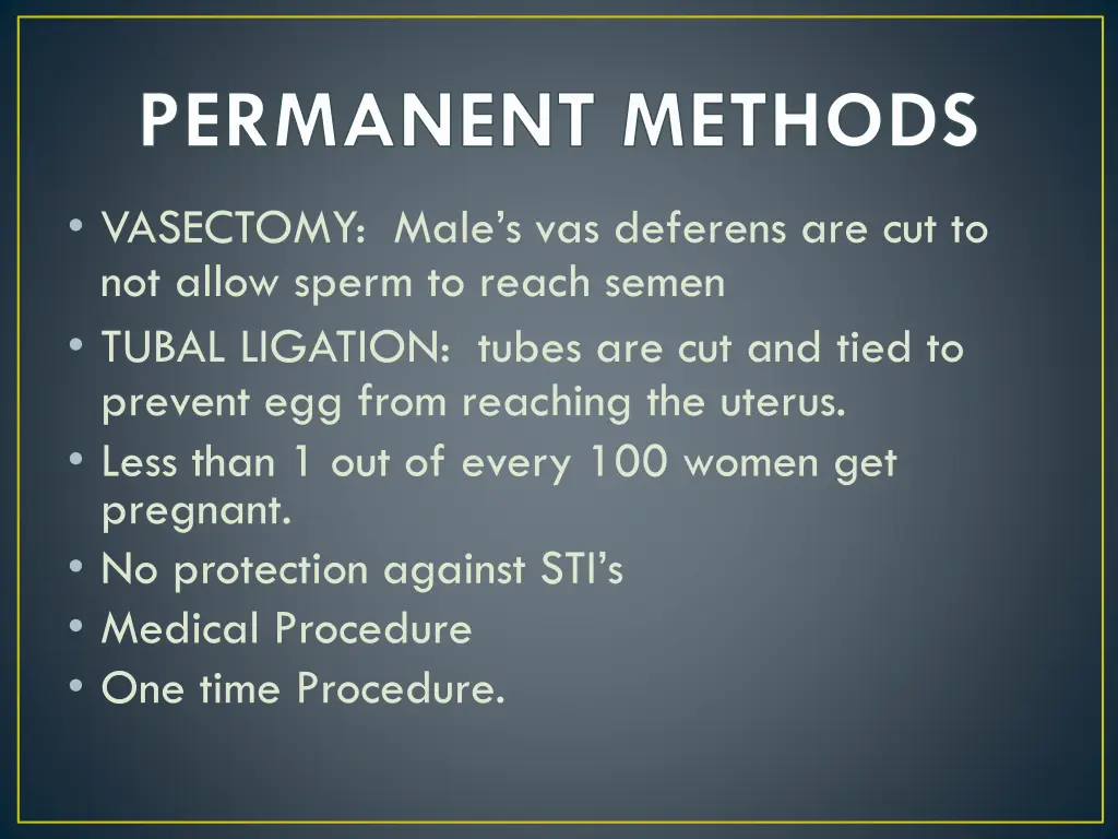 permanent methods