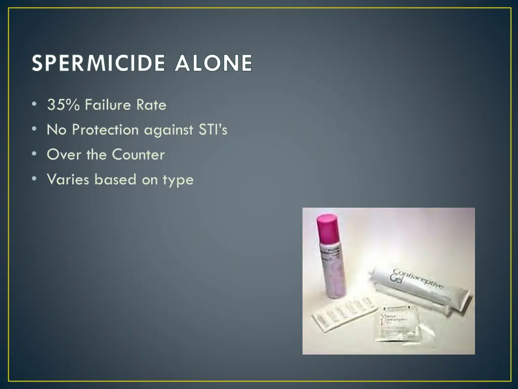 spermicide alone