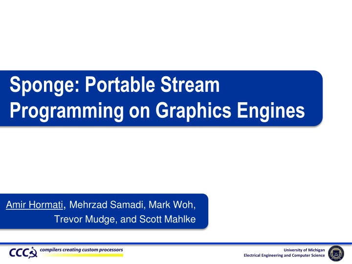 sponge portable stream programming on graphics