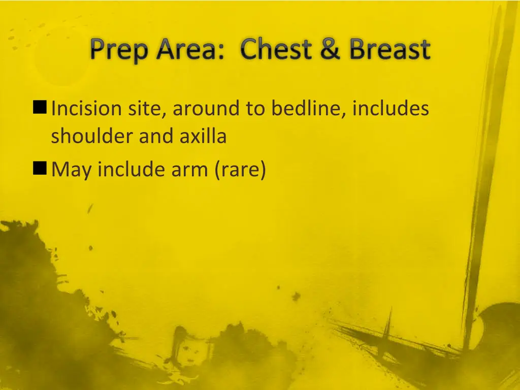 prep area chest breast