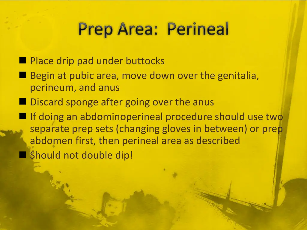 prep area perineal