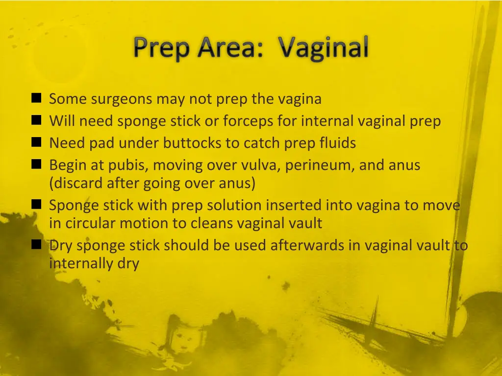 prep area vaginal