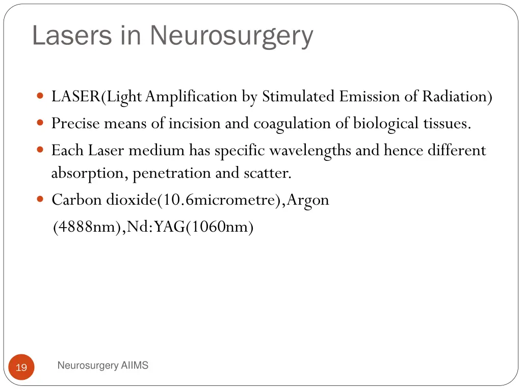 lasers in neurosurgery