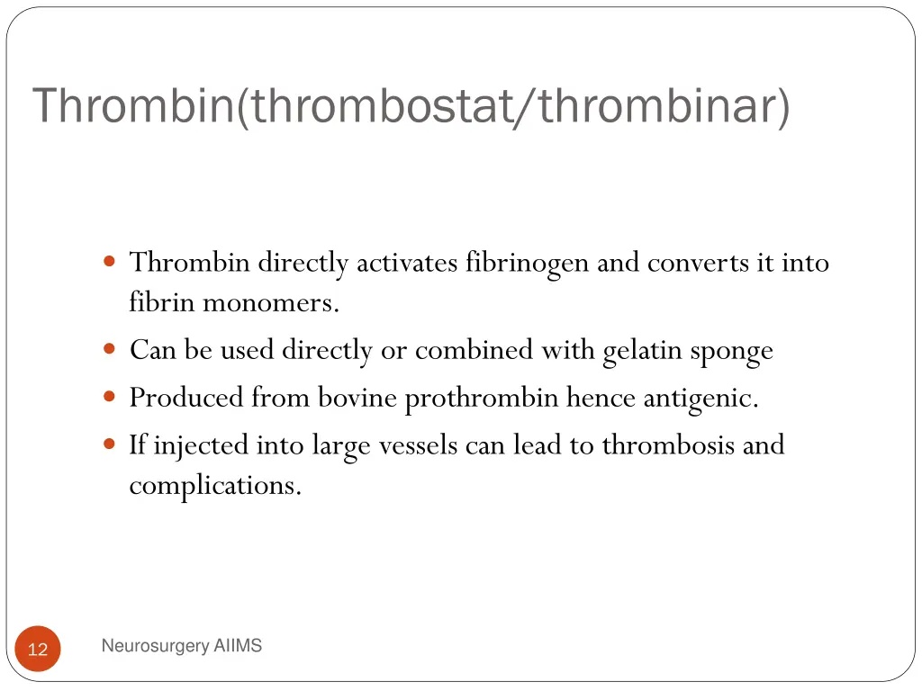 thrombin thrombostat thrombinar