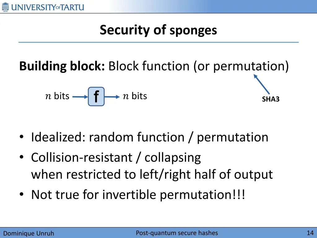 security of sponges