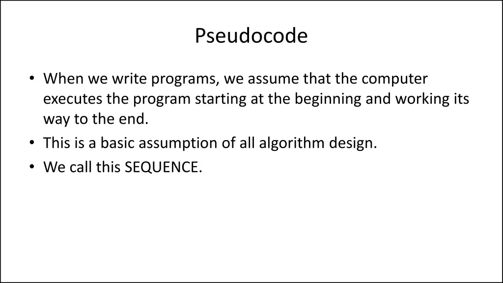 pseudocode 1