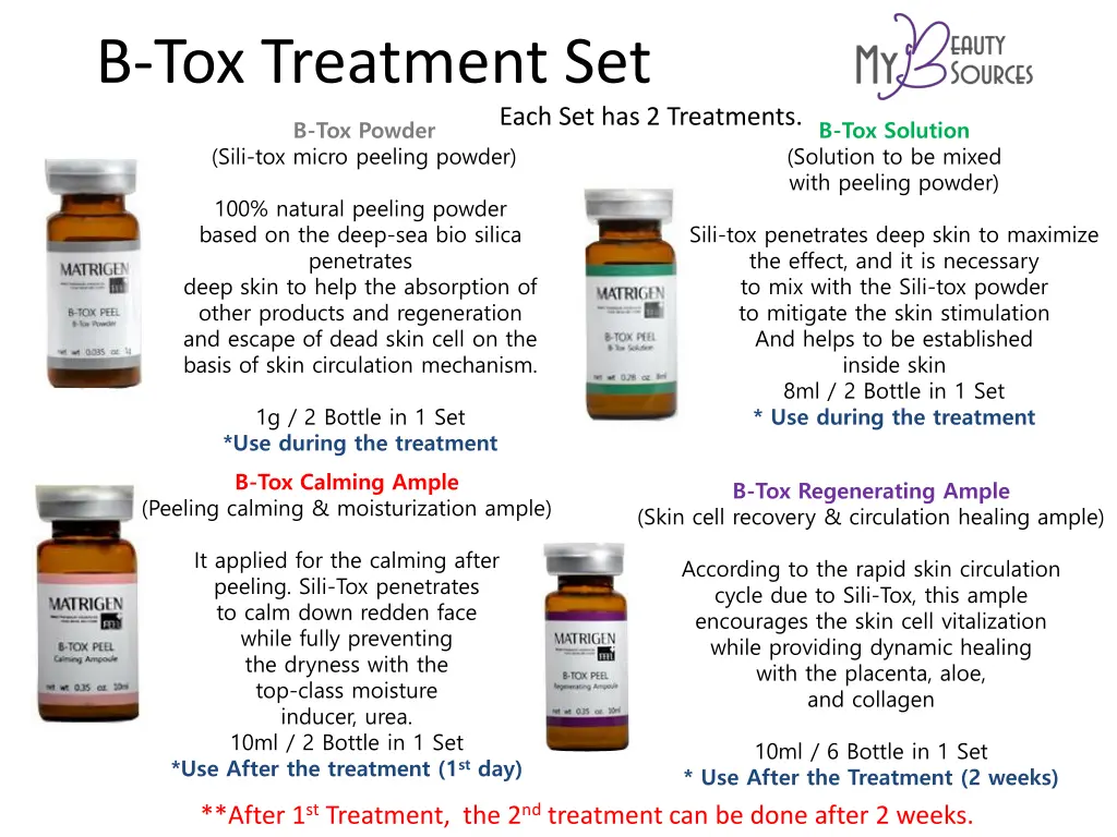 b tox treatment set