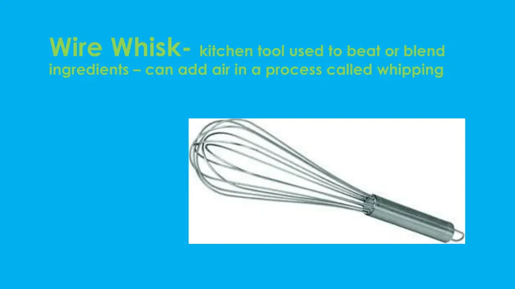 wire whisk kitchen tool used to beat or blend