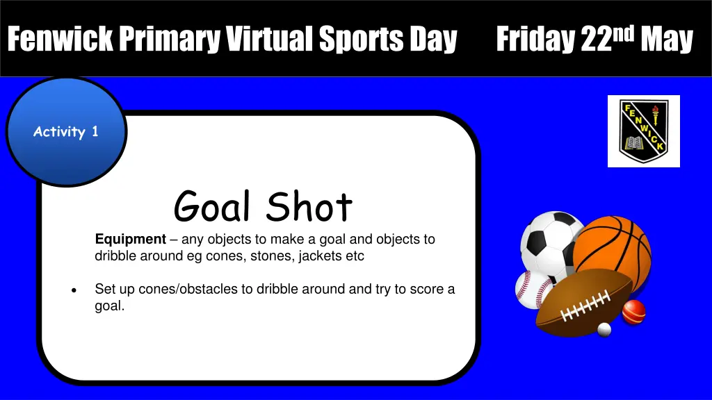 fenwick primary virtual sports day friday 1