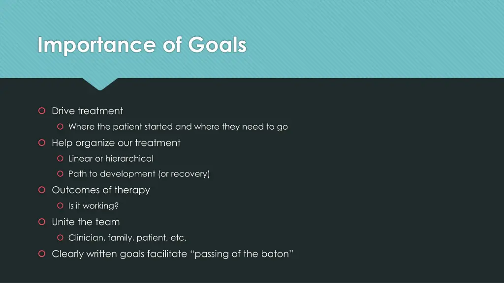 importance of goals