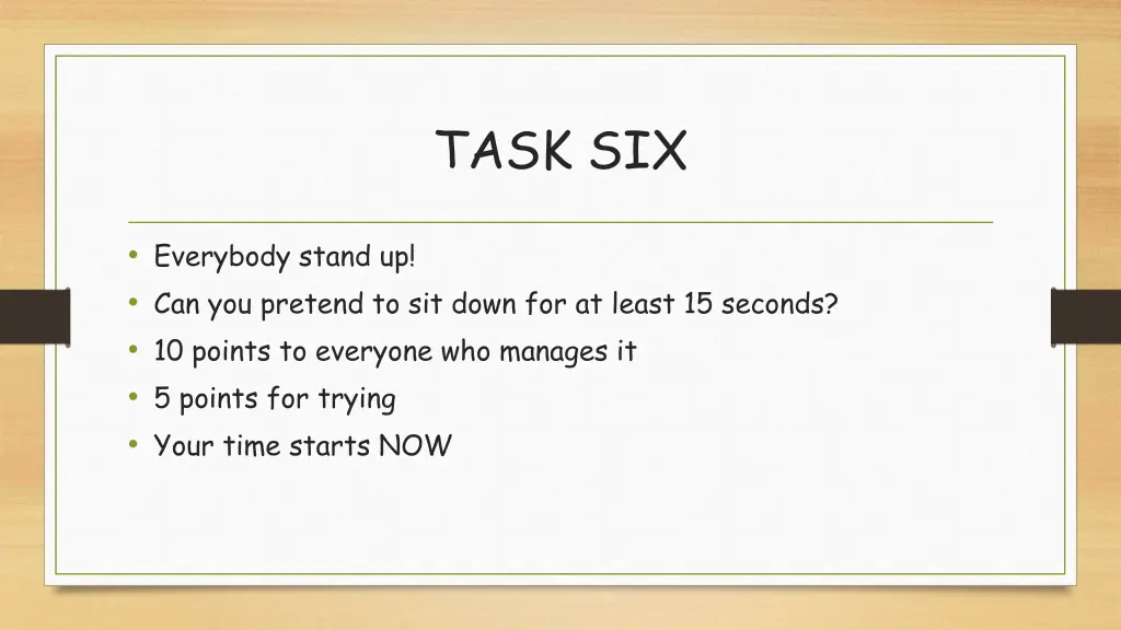 task six