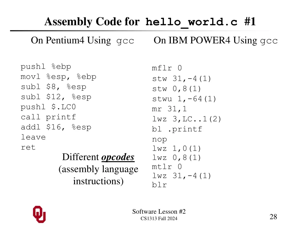 assembly code for hello world c 1