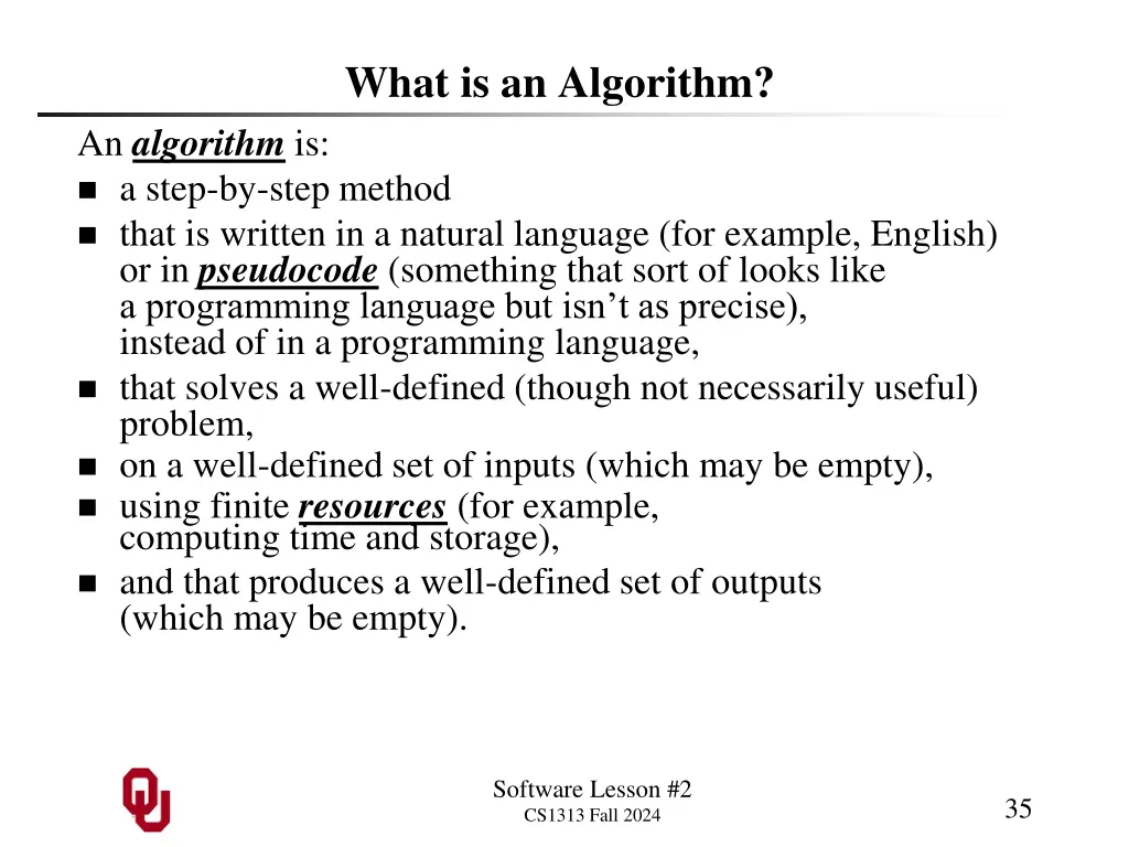 what is an algorithm