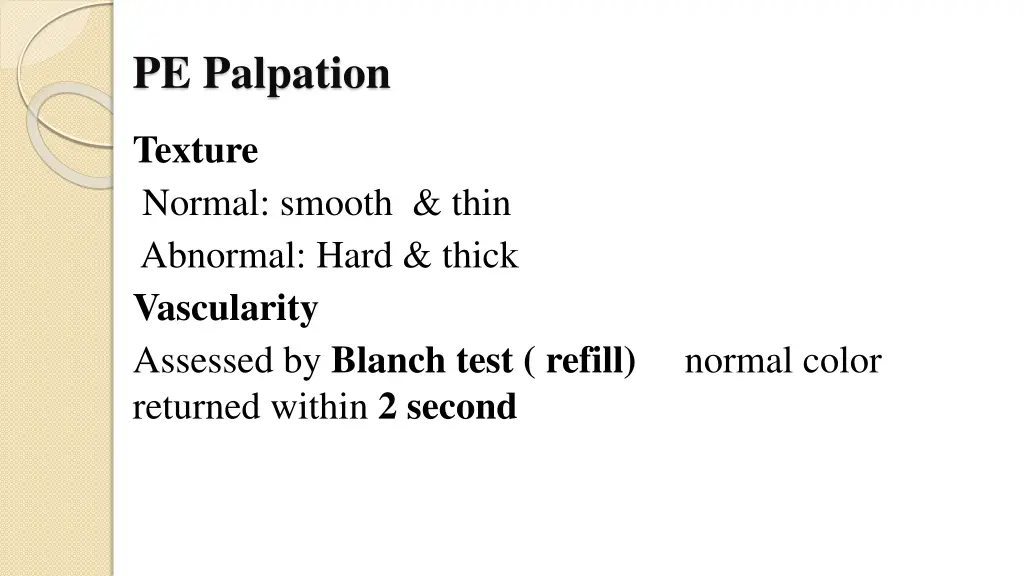 pe palpation