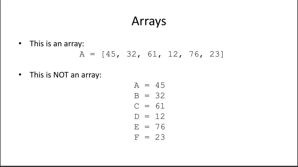 arrays 1