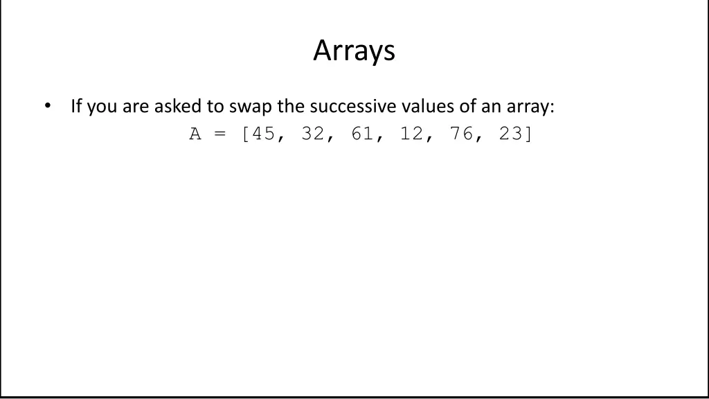 arrays 2