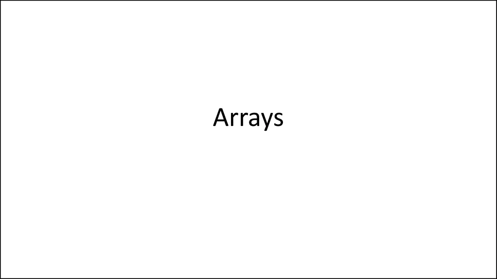 arrays