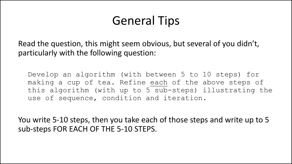 general tips 1